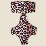 Einteiliger Badeanzug mit Animal-Print