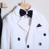 Completo Elegante Con Giacca+Pantalone+Camicia+Papillon