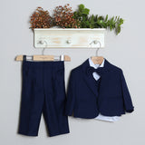 Completo Elegante Con Pantalone+Camicia+Gilet+Papillon