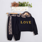Completo Tuta Con Inserti Animalier LOVE Oro