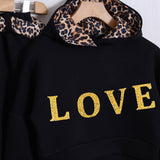 Completo Tuta Con Inserti Animalier LOVE Oro