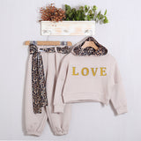 Completo Tuta Con Inserti Animalier LOVE Oro