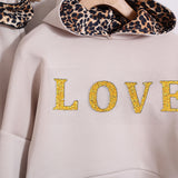 Completo Tuta Con Inserti Animalier LOVE Oro