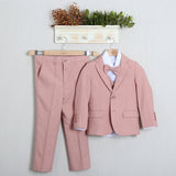 Completo Elegante Con Pantalone+Giacca+Camicia+Gilet+Papillon