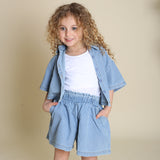 Completo Denim Con Short+Camici+Canotta