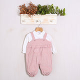 Salopette Costine Con T-Shirt Mezzocollo