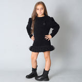 Vestito In Maglia Con Applicazioni