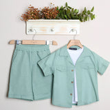 Completo Lino Con Bermuda+Camicia+T-Shirt