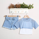 Completo Con Short+Shirt Traforata+Canotta