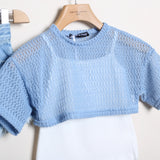 Completo Con Short+Shirt Traforata+Canotta