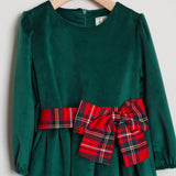 Vestito Ciniglia Con Fiocco