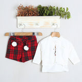 Completo Con Short+Shirt Manica Lunga+Cardigan