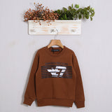 Warmes Baumwoll-Sweatshirt mit Frontprint