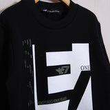 Warmes Baumwoll-Sweatshirt mit Frontprint