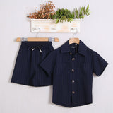 Coordinato Gessato Con Short