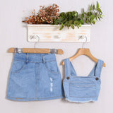 Completo Denim Con Gonna