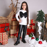 Komplett mit warmen Leggings aus Baumwoll-Kunstleder