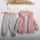 Completo Con Shirt Girocollo+Pelliccetta+Leggings