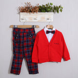 Completo Elegante "Pierre Cardin" (Pantalone+Camicia+Cardigan+Papillon)