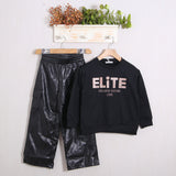 Completo Con Pantalone Ecopelle Caldo Cotone