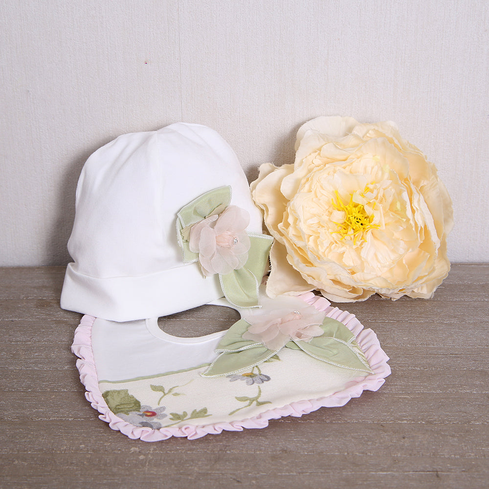 Set Cappellino + Bavetta "Sartoria Dei Piccoli"
