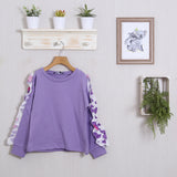 Volant-Sweatshirt mit Animal-Print