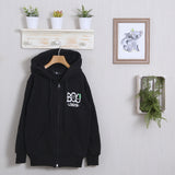 Sweatshirt mit Reißverschluss vorne und Print