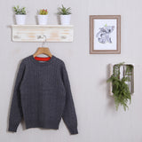 Geflochtener Pullover mit Rundhalsausschnitt