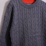 Geflochtener Pullover mit Rundhalsausschnitt
