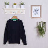 Geflochtener Pullover mit Rundhalsausschnitt