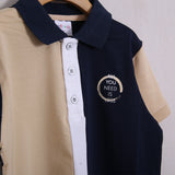 Zweifarbiges Poloshirt