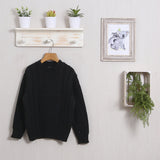 Geflochtener Pullover mit Rundhalsausschnitt