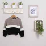 Gestreifter Pullover mit Rundhalsausschnitt
