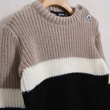 Gestreifter Pullover mit Rundhalsausschnitt