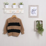 Gestreifter Pullover mit Rundhalsausschnitt