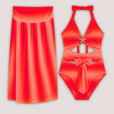 Costume Intero Con Pareo
