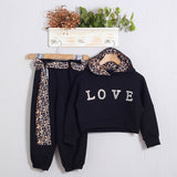 Completo Tuta Con Inserti Animalier LOVE Argento
