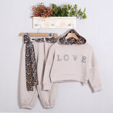 Completo Tuta Con Inserti Animalier LOVE Argento