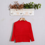 Gerippter Pullover mit halbem Halsausschnitt 