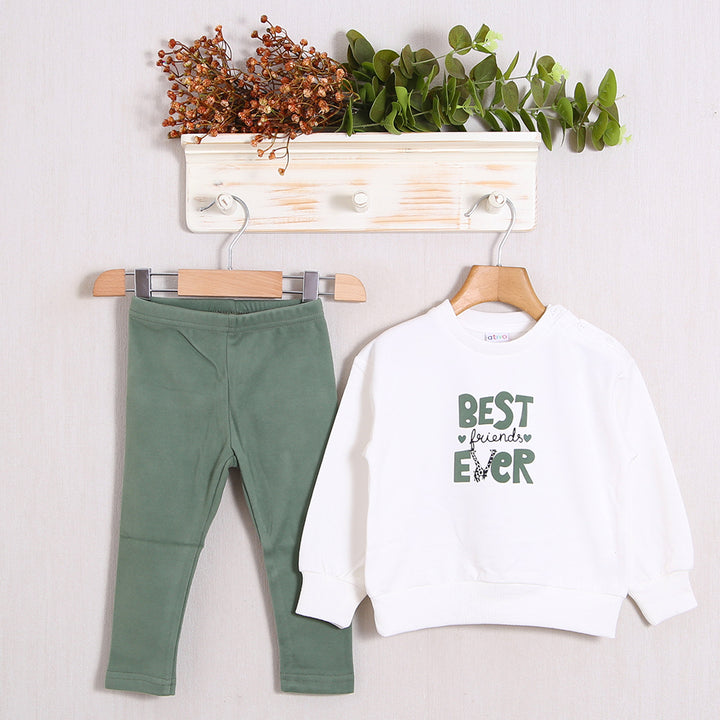 Completo Felpa Con Leggings Caldo Cotone