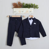 Completo Elegante Con Pantalone+Giacca+Camicia+Papillon