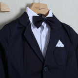 Completo Elegante Con Pantalone+Giacca+Camicia+Papillon