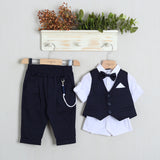 Completo Elegante Con Pantalone+Gilet+Camicia+Papillon "Pierre Cardin"