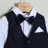 Completo Elegante Con Pantalone+Gilet+Camicia+Papillon "Pierre Cardin"