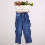 Jeans Cargo Gamba Larga