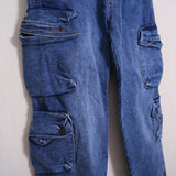 Jeans Cargo Gamba Larga