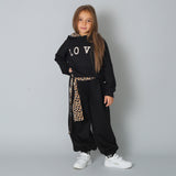 Completo Tuta Con Inserti Animalier LOVE Argento