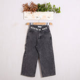 Jeans Baggy Con Applicazioni In vita