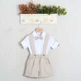 Completo Elegante Con Salopette+Camicia+Papillon