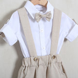 Completo Elegante Con Salopette+Camicia+Papillon